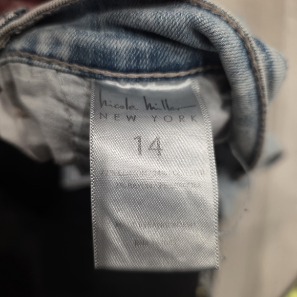 Nicole Miller Light Blue Wide Leg Jeans Size 14 - Picture 4 of 11